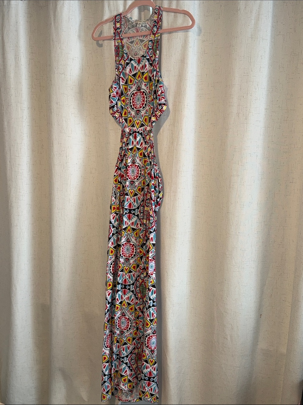 Billabong Multicolor Geometric Racerback Maxi Dress